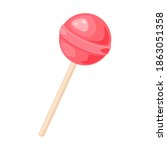 lollipop vector illustration... | Shutterstock .eps vector #1863051358
