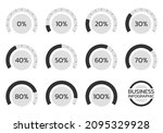 percent chart set. percentage... | Shutterstock . vector #2095329928