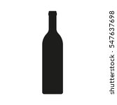 Wine Bottle Icon Isolated On...