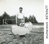 Vintage Photo Of Young Father...