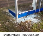 Vandalised Broken Bus Stop In...
