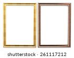 wooden frame isolated on white... | Shutterstock . vector #261117212