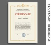 certificate or diploma vertical ... | Shutterstock .eps vector #2040137768