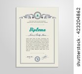 certificate  diploma  design... | Shutterstock .eps vector #423204862