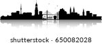 hamburg skyline silhouette black | Shutterstock .eps vector #650082028