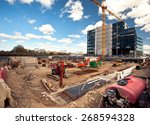 Excavator On Construction Site
