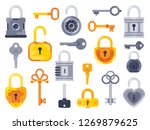 Lock With Keys. Golden Key ...