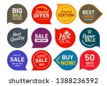 sale quality badges. round... | Shutterstock . vector #1388236592