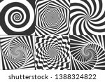 hypnotic spiral. swirl... | Shutterstock .eps vector #1388324822