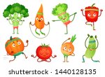 cartoon vegetables fitness.... | Shutterstock .eps vector #1440128135