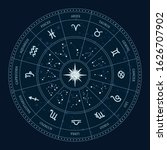astrology zodiac signs circle.... | Shutterstock . vector #1626707902