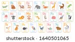 alphabet cards for kids.... | Shutterstock .eps vector #1640501065