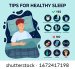 Healthy Sleep Tips Infographics....