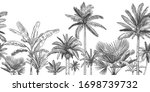 seamless horizontal tropical... | Shutterstock .eps vector #1698739732