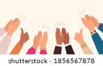 human hands clapping. people... | Shutterstock .eps vector #1856567878