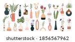 floral vases. blooming spring... | Shutterstock .eps vector #1856567962