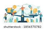 money and idea balance.... | Shutterstock .eps vector #1856570782