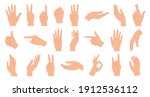 hands poses. female hand... | Shutterstock .eps vector #1912536112
