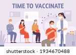 doctor vaccinate people.... | Shutterstock .eps vector #1934670488