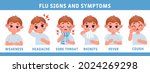 flu disease symptoms with ill... | Shutterstock .eps vector #2024269298