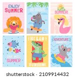 Hello Summer Cards With Cartoon ...
