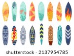 Cartoon Surfing Board With...