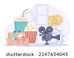 online cinema concepts  pop... | Shutterstock .eps vector #2147654045