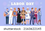 Happy Labor Day Poster With...