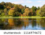 Mount Stewart Autumn Colours on Boating Lake County Down Northern Ireland