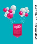 white and pink balloons... | Shutterstock .eps vector #267813245