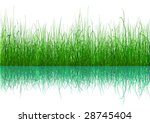 vector   green grass with... | Shutterstock .eps vector #28745404