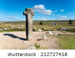 Small photo of Nun's Cross, the oldest and largest granite cross on Dartmoor, it stands on the junction of The Monks Path and the Abbots Way - it is also known as Siward's Cross