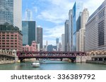 Chicago River In Downtown...