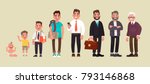 character of a man in different ... | Shutterstock .eps vector #793146868