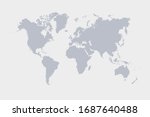 world map background simple... | Shutterstock .eps vector #1687640488