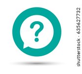 question mark sign icon. help... | Shutterstock .eps vector #635627732