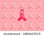breast cancer concept.geometric ... | Shutterstock . vector #1884625915
