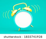 3d rendering blue alarm clock... | Shutterstock . vector #1833741928