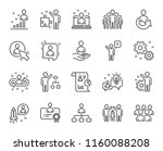 management line icons. set of... | Shutterstock .eps vector #1160088208