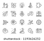 startup line icons. set of... | Shutterstock . vector #1193626252