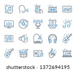 music line icons. set of... | Shutterstock .eps vector #1372694195