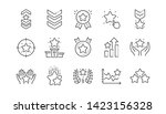 ranking line icons. first place ... | Shutterstock .eps vector #1423156328