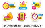 sale timer badges. last minute... | Shutterstock .eps vector #1508498225