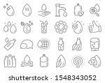 water drop line icons. set of... | Shutterstock .eps vector #1548343052