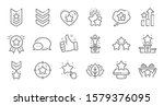 ranking line icons. first place ... | Shutterstock .eps vector #1579376095