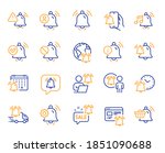 notification line icons. alarm... | Shutterstock .eps vector #1851090688