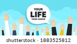 your life your choice... | Shutterstock .eps vector #1883525812