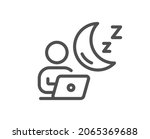night shift line icon. online... | Shutterstock .eps vector #2065369688