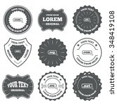 vintage emblems  labels. top... | Shutterstock . vector #348419108