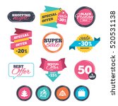 sale stickers  online shopping. ... | Shutterstock .eps vector #520531138